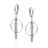 Cercei argint lungi cu cerc DiAmanti Z1935DER-DIA